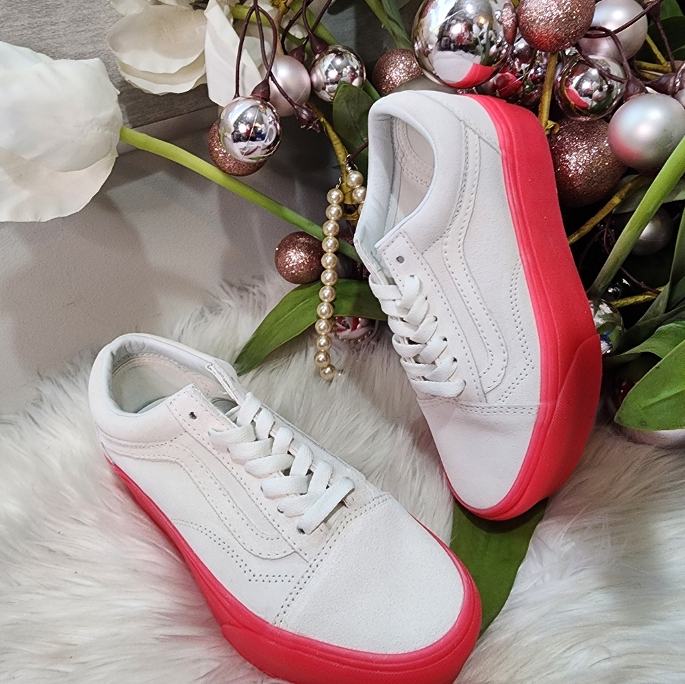 Vans UA Stackform sneakers in white with pink gum sole size5.5 new - Picture 5 of 10